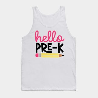 Hello Pre-K Back to School Kids Tank Top